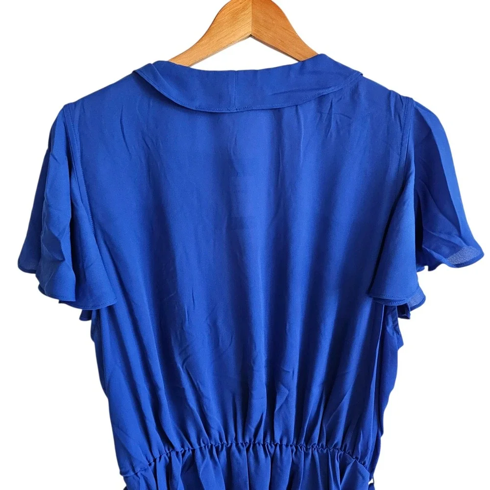 City Chic Women's Blue Ruffle Wrap Blouse Top Plus Size 2X 20 NWT - Picture 12 of 13